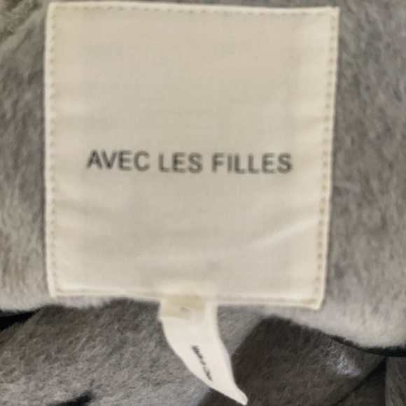 Avec Les Filles Gray Double Face Star Print Cocoon Coat - Picture 9 of 13